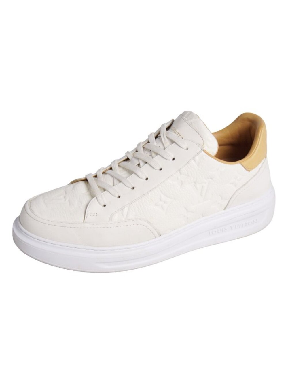 Louis Vuitton Sneakers Beverly Hills Line Low Cut Monogram Shoes Leather 6.5
